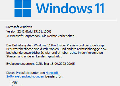 Windows 11 Version 22H2.