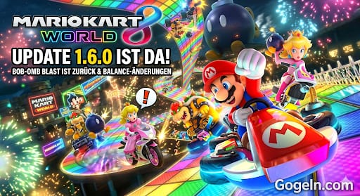 Mario Kart World Update 1.6.0: Bob-omb-Wurf ist zurück!